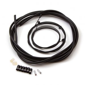 ZERO-G Black Brake Cable Kit F:1000MM R:170MM Tef Wires 4 X5mm Ferrules 1XORing 2XWire end Covers
