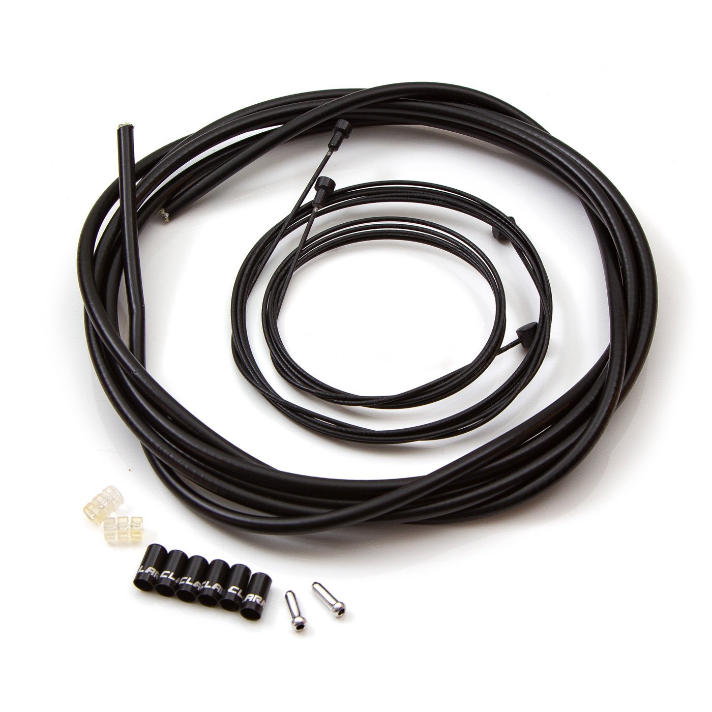 ZERO-G Black Brake Cable Kit F:1000MM R:170MM Tef Wires 4 X5mm Ferrules 1XORing 2XWire end Covers
