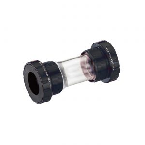 Sealed bearing alloybottombracketwith threaded cups fitment,plastic centre sleeve fits 68-73mm width