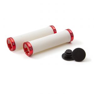 White Body Lock On Grip  Lazer Etched Clarks Logo Ano red  Rings