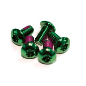 Pack Of 6 Clarks Anodised Rotor Bolts in green
