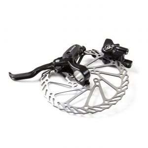Clout-1 two piston hydr.disc brake,UK,Front180MM,P.M & Rear160MM,I.Srotors,I.S 2x olives,pack in dis